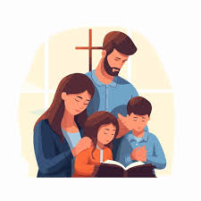 Devout Christian Catholic Family Praying Together | Premium AI-generated  vector